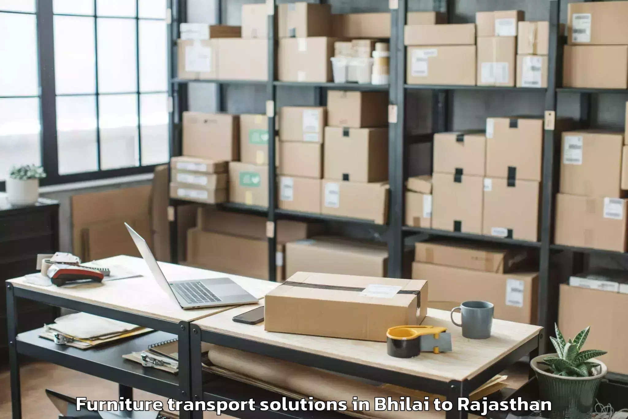 Professional Bhilai to Bagidora Furniture Transport Solutions